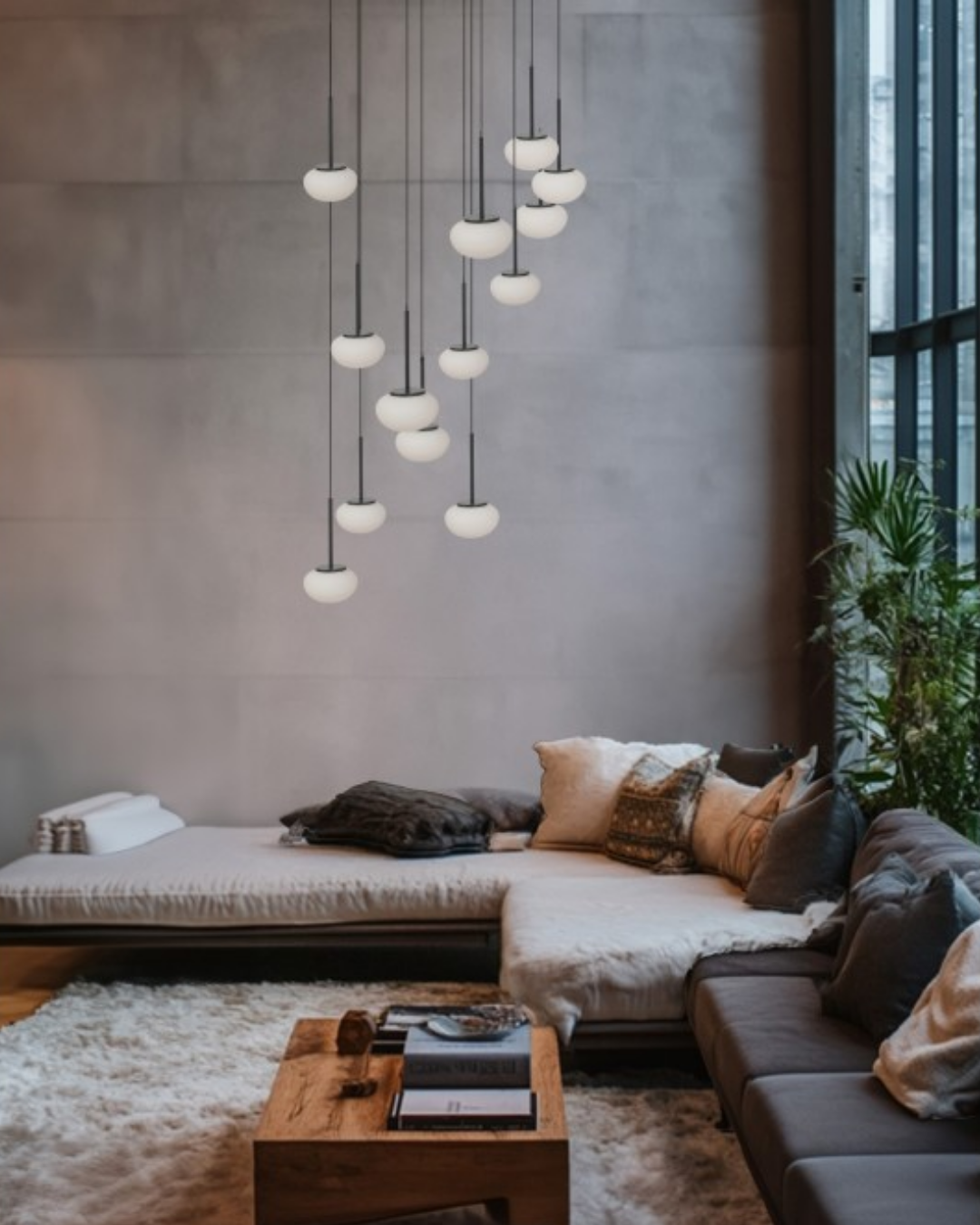 Lampa wisząca SERENITY 12 Czarna Azzardo